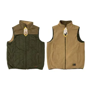 Free Country Men's Alpine Reversible Outdoor Vest (Dark Olive, M)