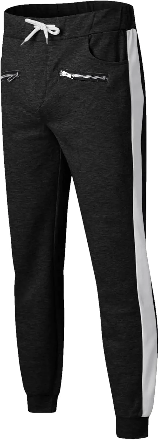 GIERIDUC Mens Sportswear Club Fleece Joggers Mens White Linen Dress Pants Mens Fleece Jogging Bottoms Mens Tall Thermal Pants