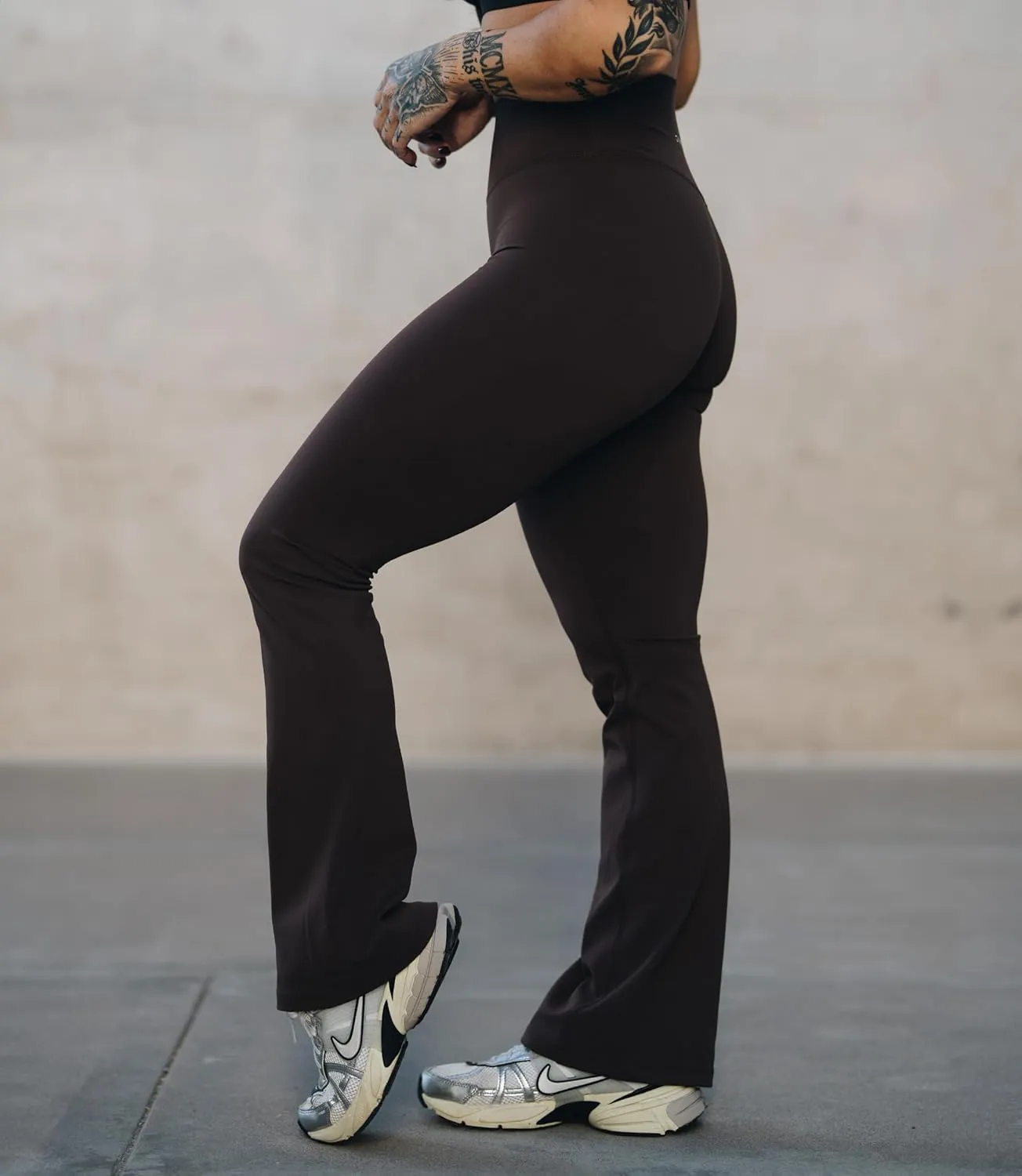 Gymreapers Flare Leggings with Tummy Control Bootcut High Waisted Yoga Pants Wide Leg Workout Pants Gym Leggings for Women