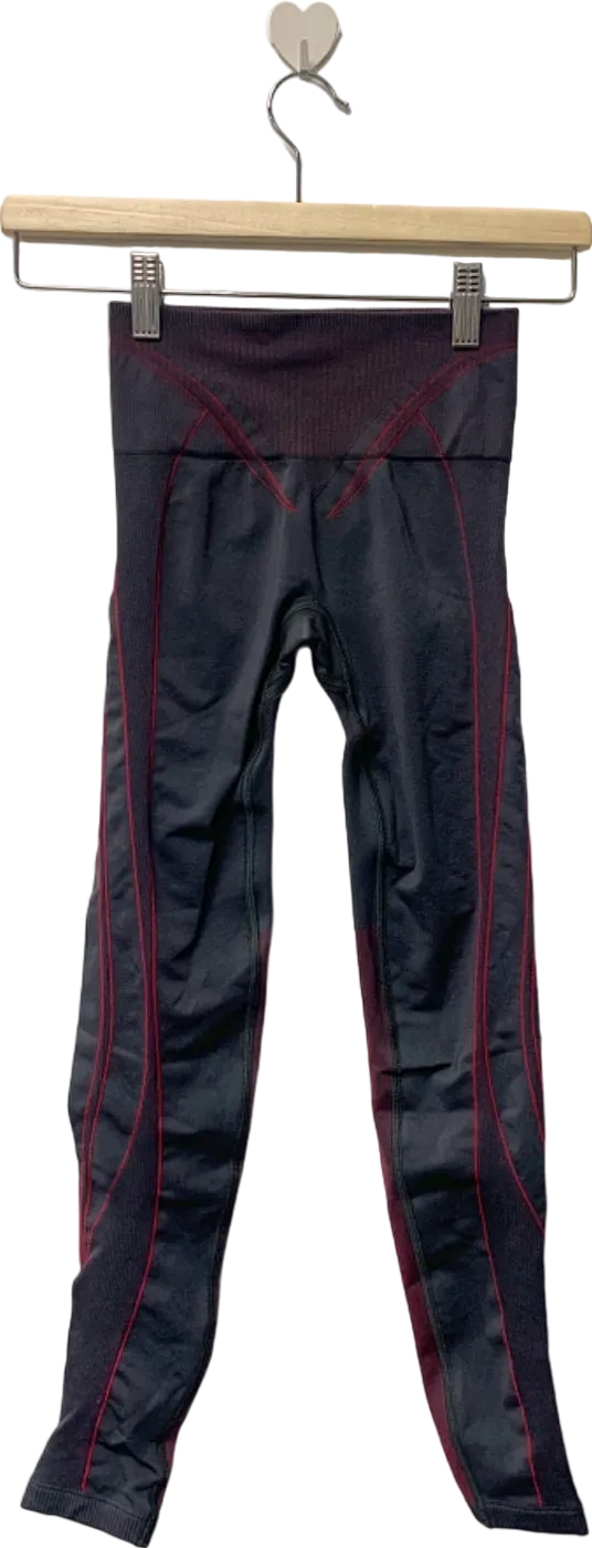 Gymshark Black/Red Leggings UK XS