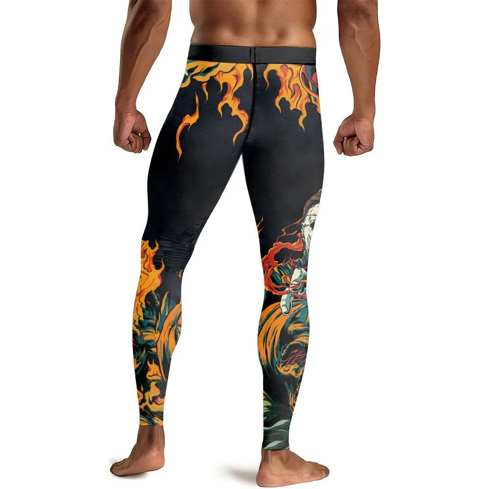 Halloween Michael Myers Men's Compression Leggings