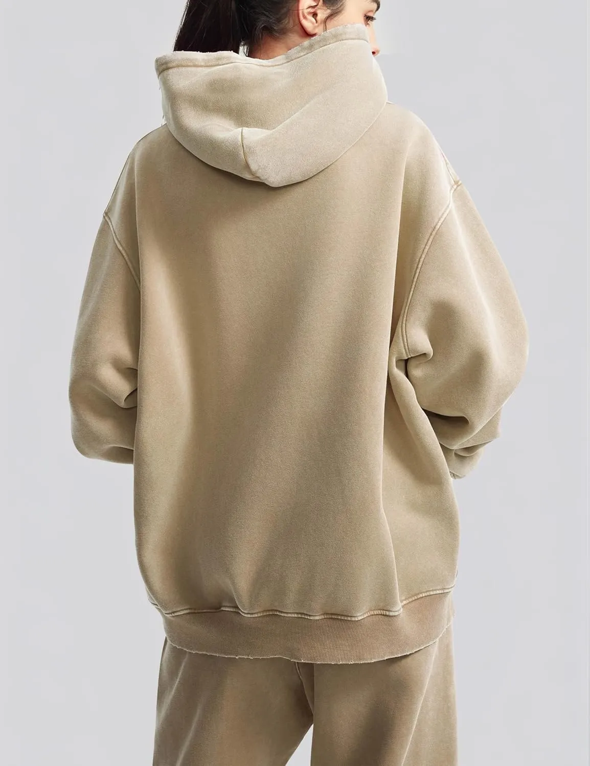 hathne Men's Oversized Hoodies Sweatshirt Cotton Wash Hooded Baggy Pullover Hoodies Vintage Winter Spring