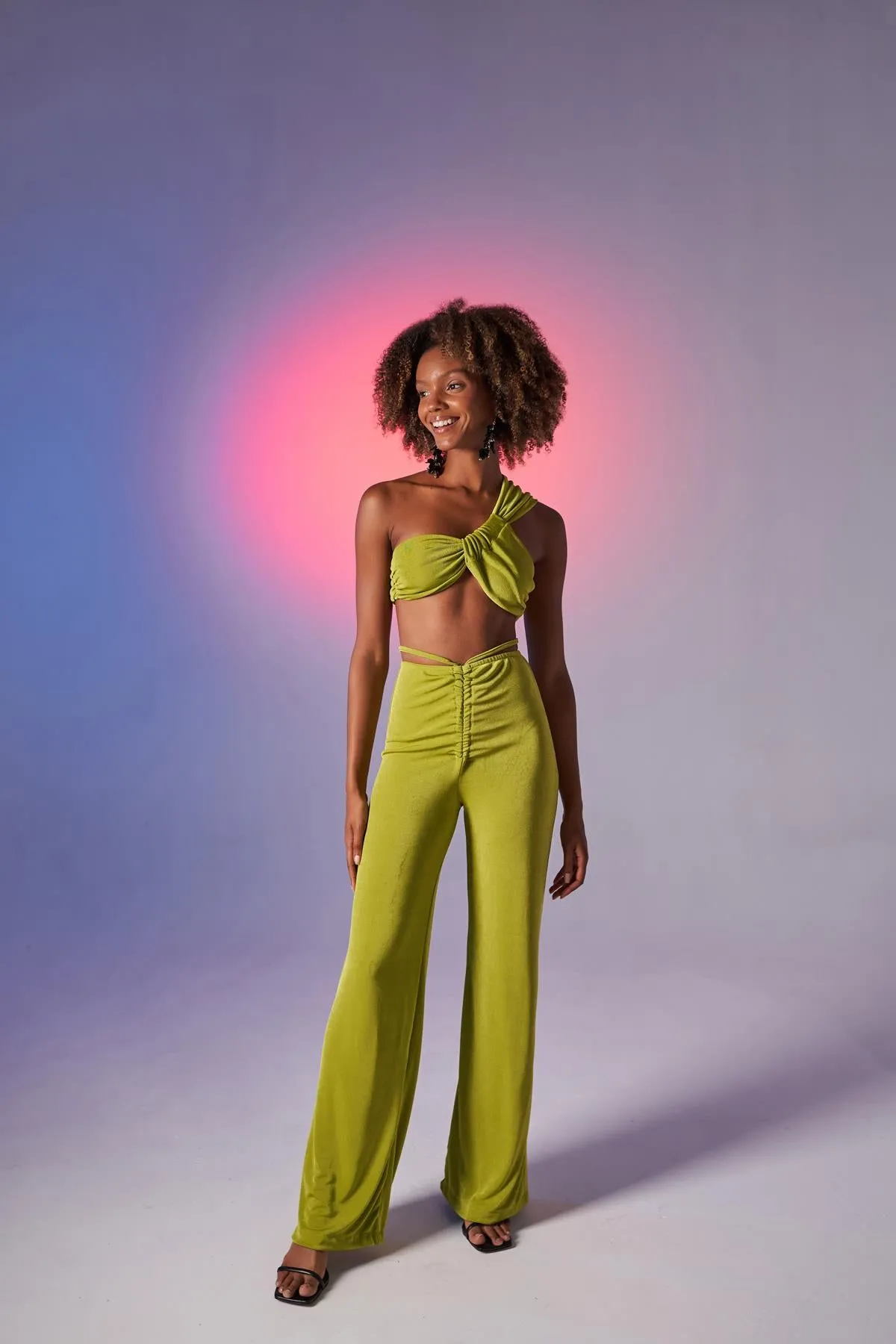 HLLY Women Beatrice Pants Green - Mitcham