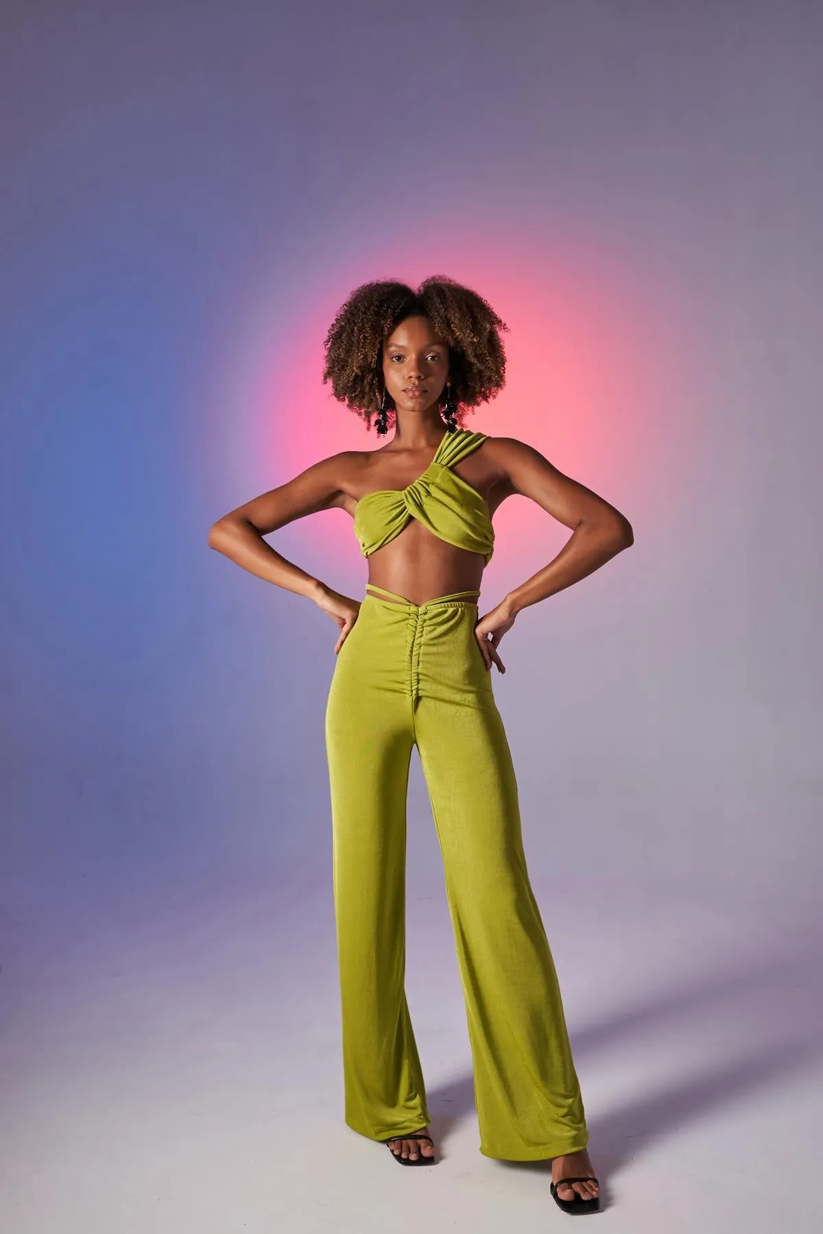 HLLY Women Beatrice Pants Green - Mitcham