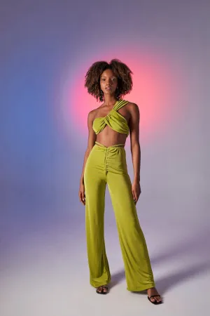 HLLY Women Beatrice Pants Green - Mitcham