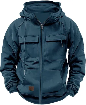Hoodies for Men Quarter Zip Pullover Vintage Sweatshirt Tactical Hoodies Big and Tall Sweatshirt Cargo Pullover Tops