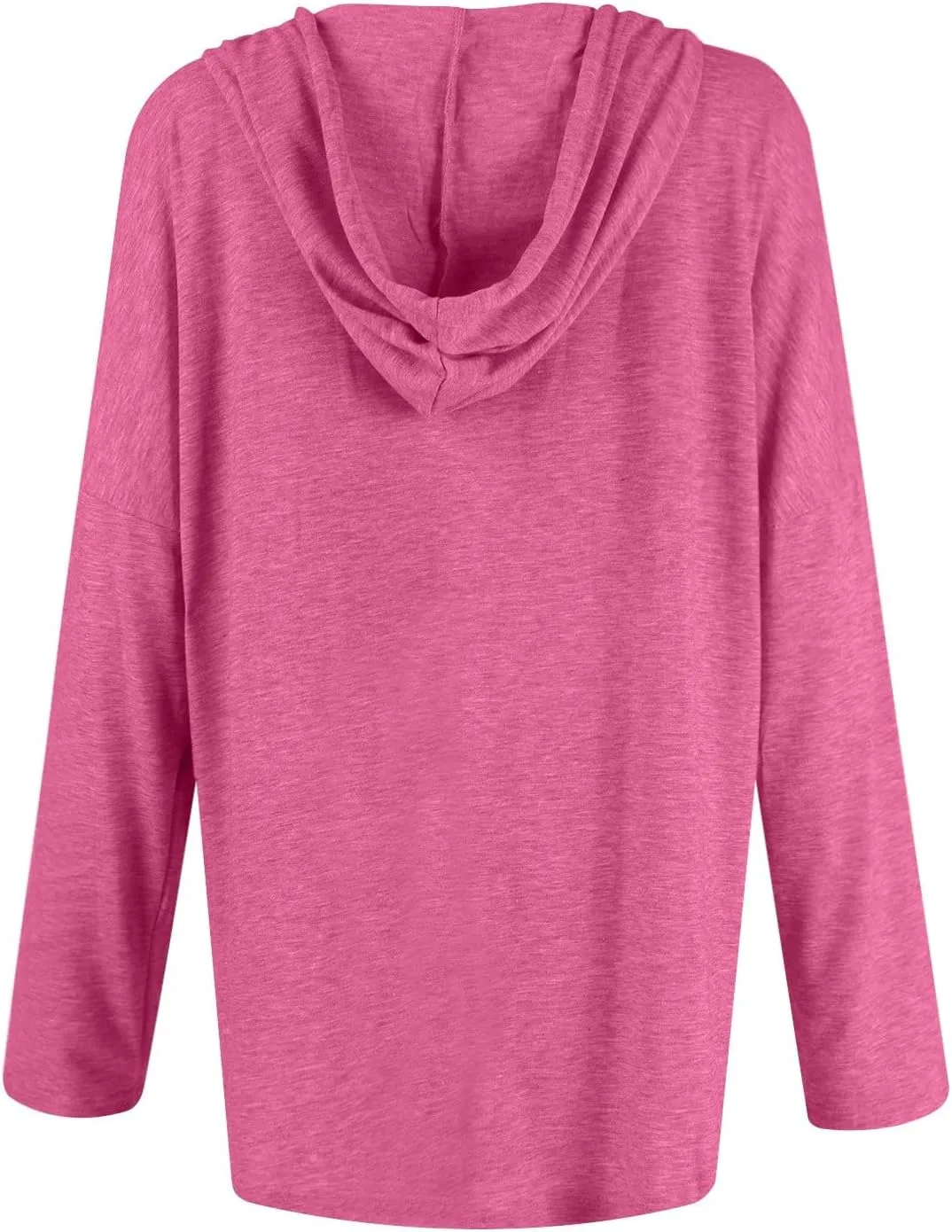 Hoodies for Women Trendy Winter Vneck Sweatshirts Oversized Long Sleeve Tshirts Loose Fit Plain Color Sweatshirts