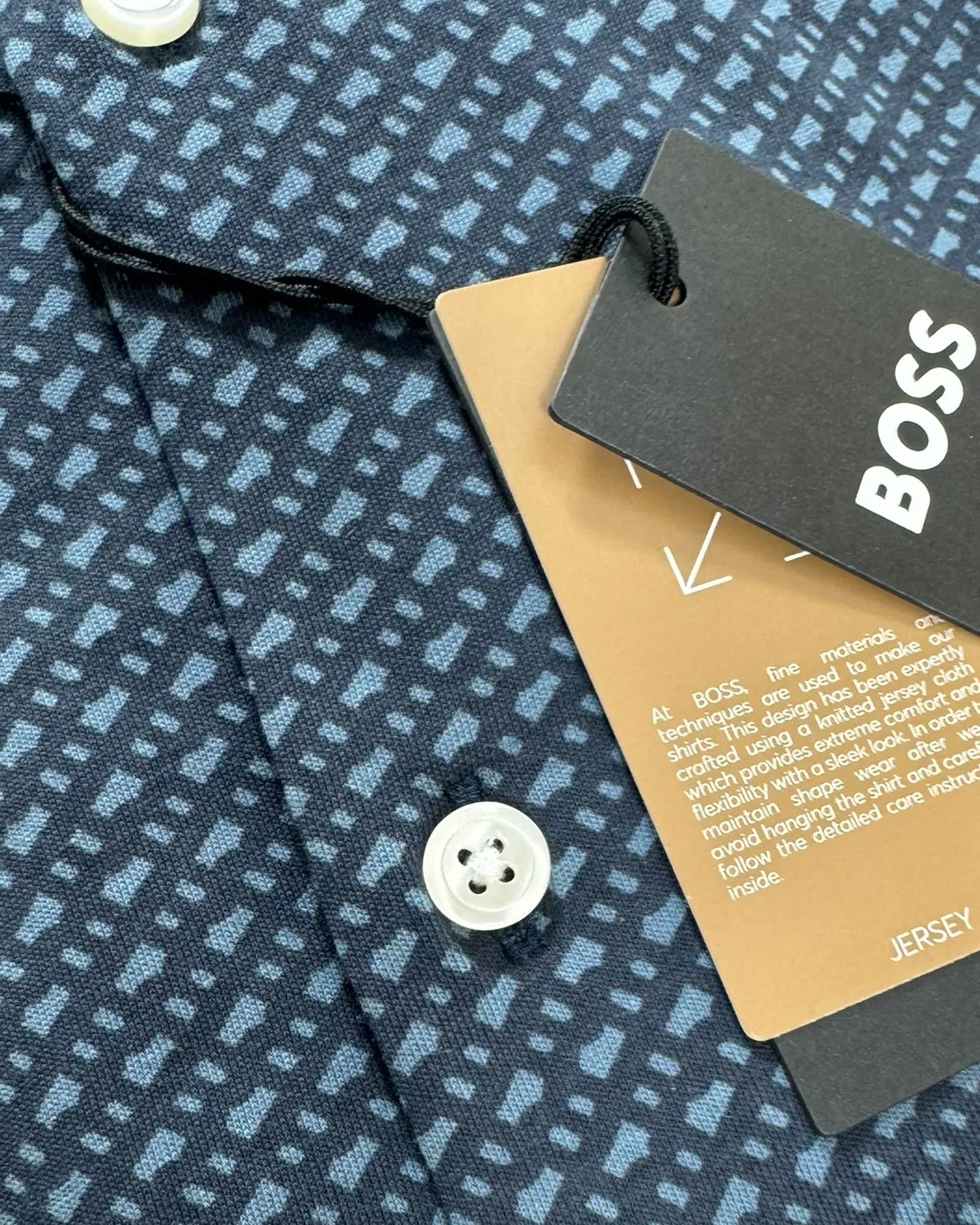 Hugo Boss Shirt Midnight Gray Pattern - XL Slim Fit REDUCED - SALE
