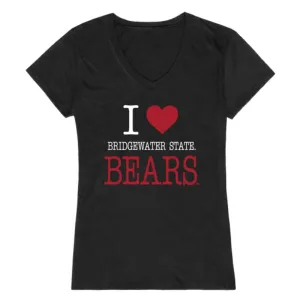 I Love Bridgewater State University Bears Womens T-Shirt Tee