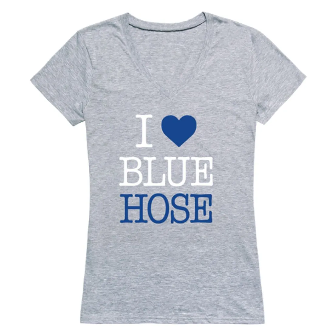 I Love Presbyterian College Blue Hose Womens T-Shirt Tee