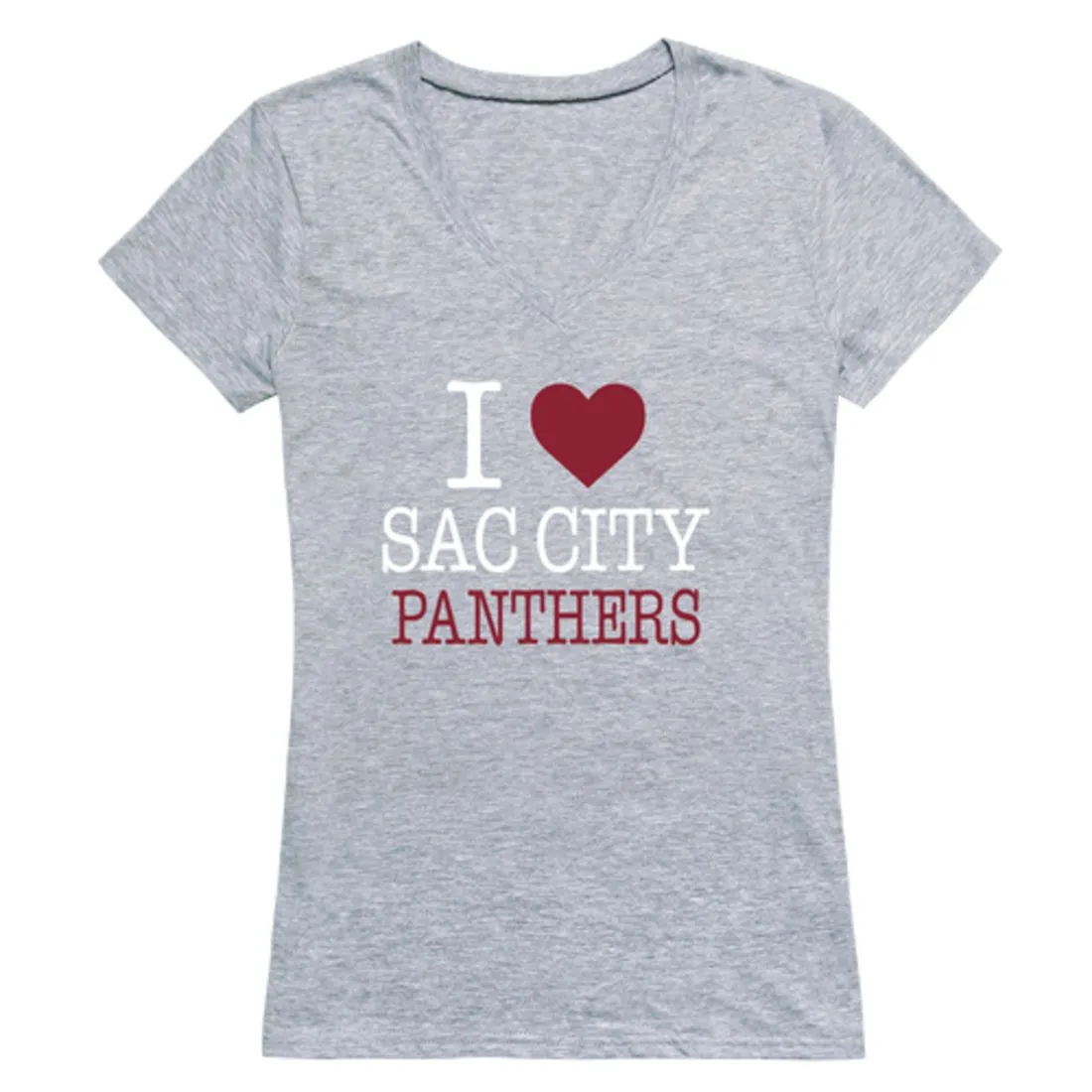 I Love Sacramento City College Panthers Womens T-Shirt Tee