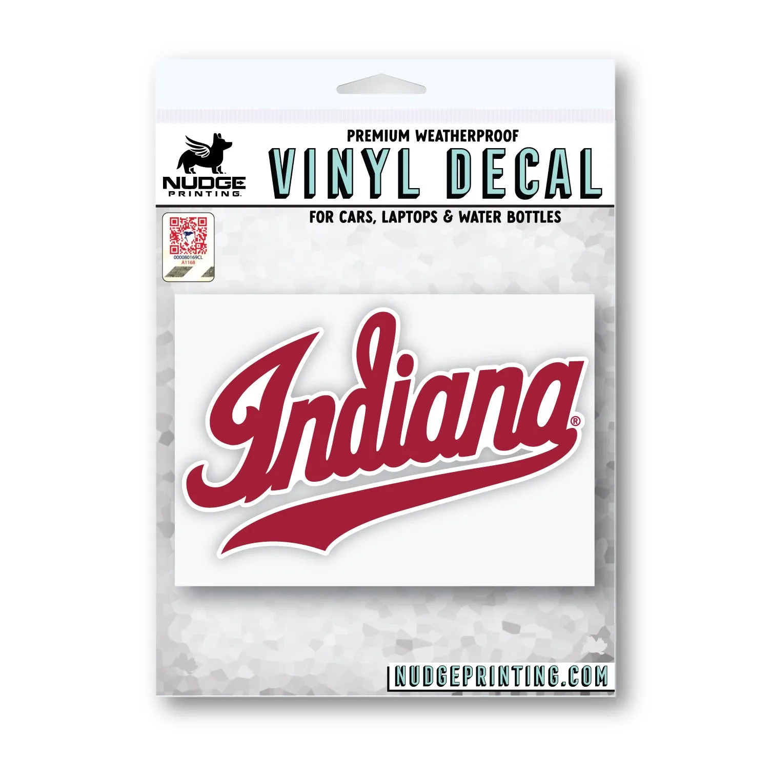 Indiana Script IU Sticker and Car Decal