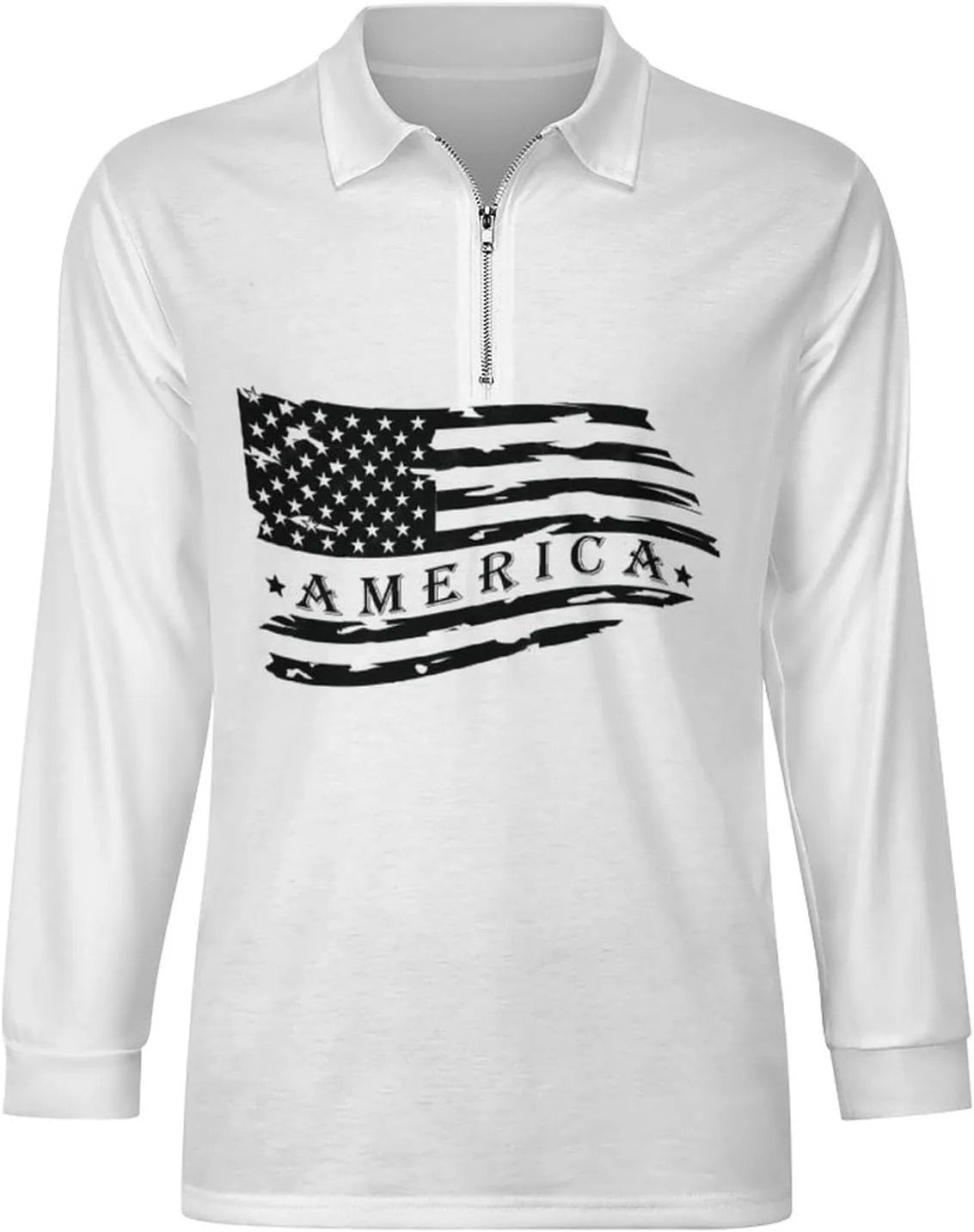 Jamaican Flag Men's Lapel Neck Polo- Shirts Slim Fit Long Sleeve Golf T-Shirts Casual Tees