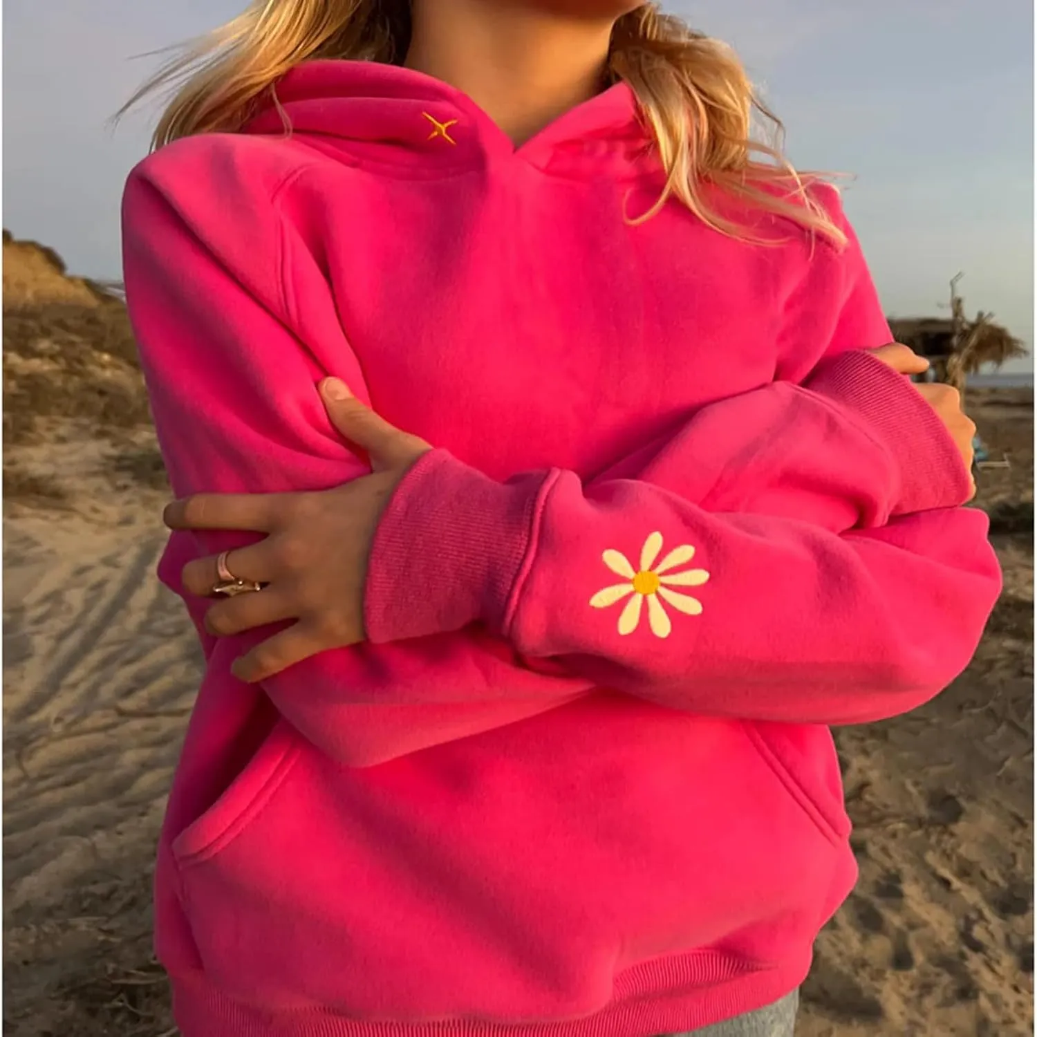 Juakoso Women Y2k Cute Graphic Hoodies Oversized Long Sleeve Coquette Sweatshirt Preppy Aesthetic Teen Girl Clothes