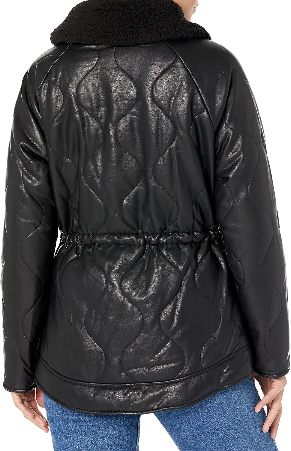 Kenneth Cole Women's Belted Faux Leather Jacket