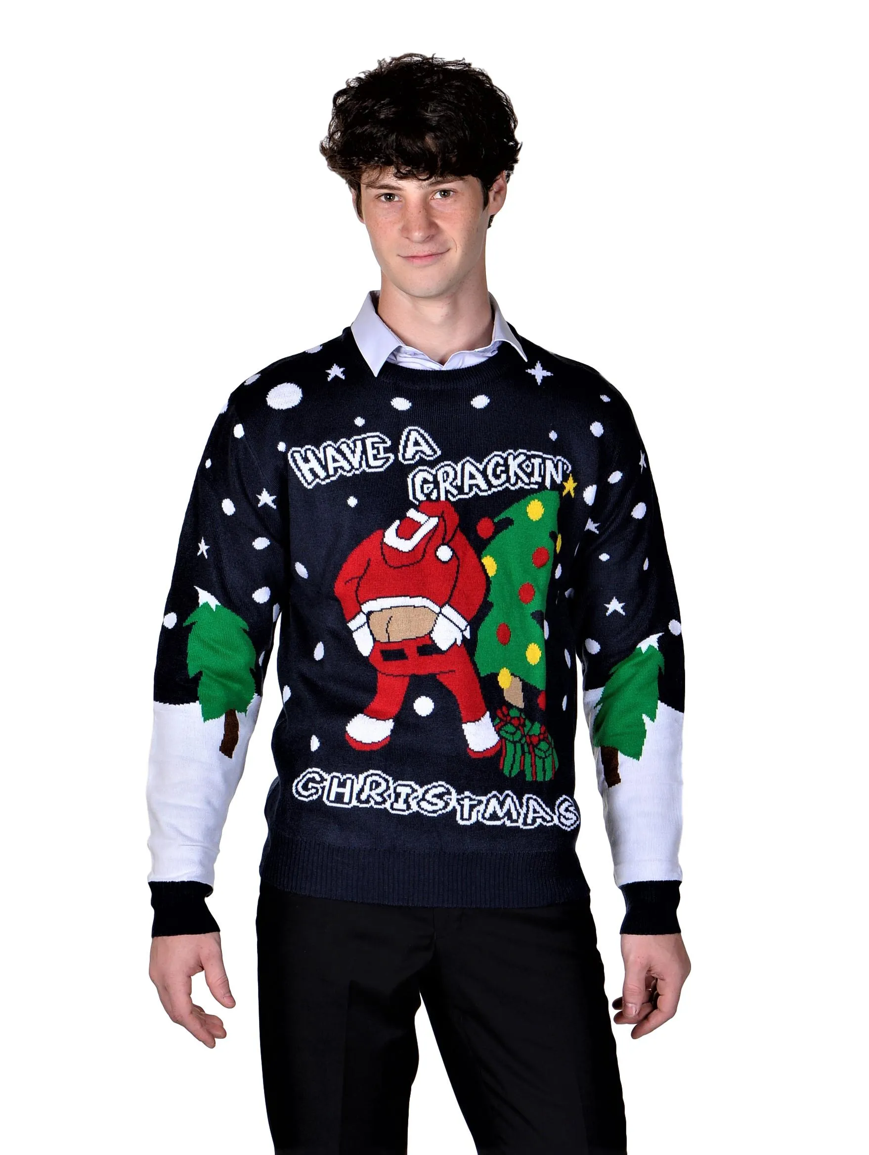 KESIS Ugly Christmas Sweater for Men and Women Santa Xmas Pullover