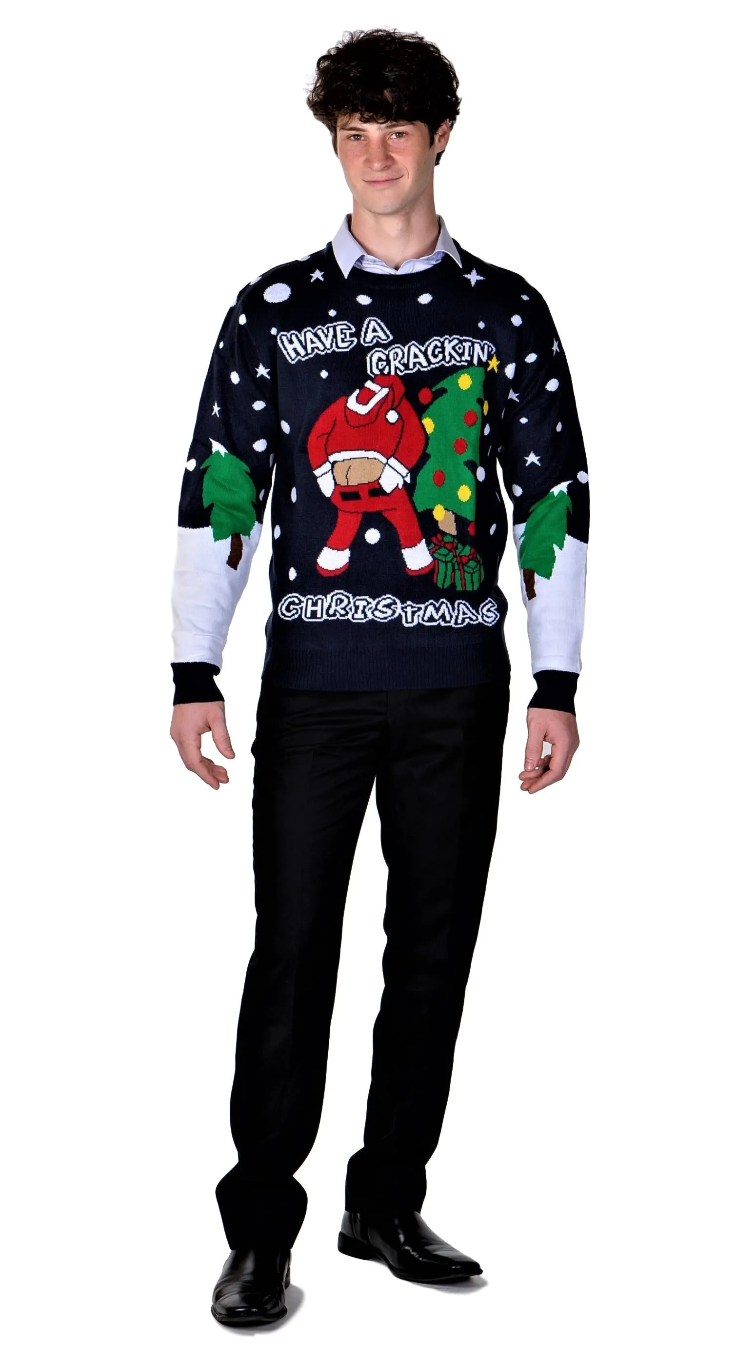 KESIS Ugly Christmas Sweater for Men and Women Santa Xmas Pullover