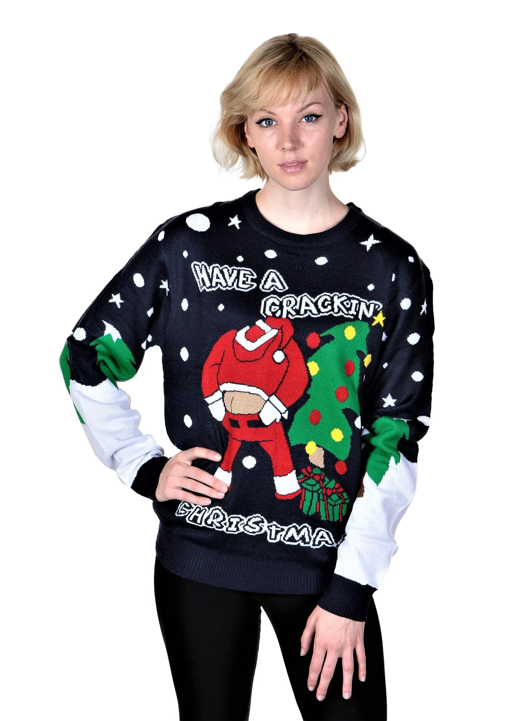 KESIS Ugly Christmas Sweater for Men and Women Santa Xmas Pullover