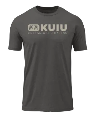 KUIU Block Logo T-Shirt | Heather Heavy Metal