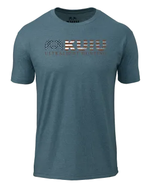 KUIU Distressed Logo Flag T-Shirt | Indigo