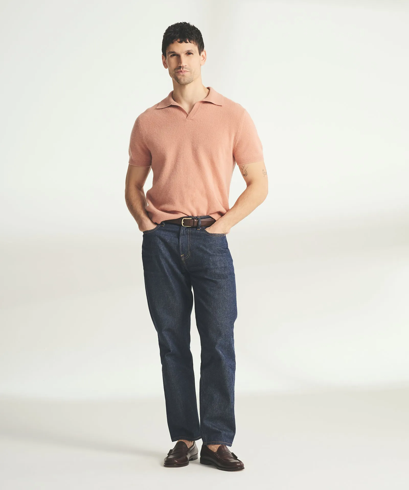 Lightweight Cashmere Short Sleeve Polo