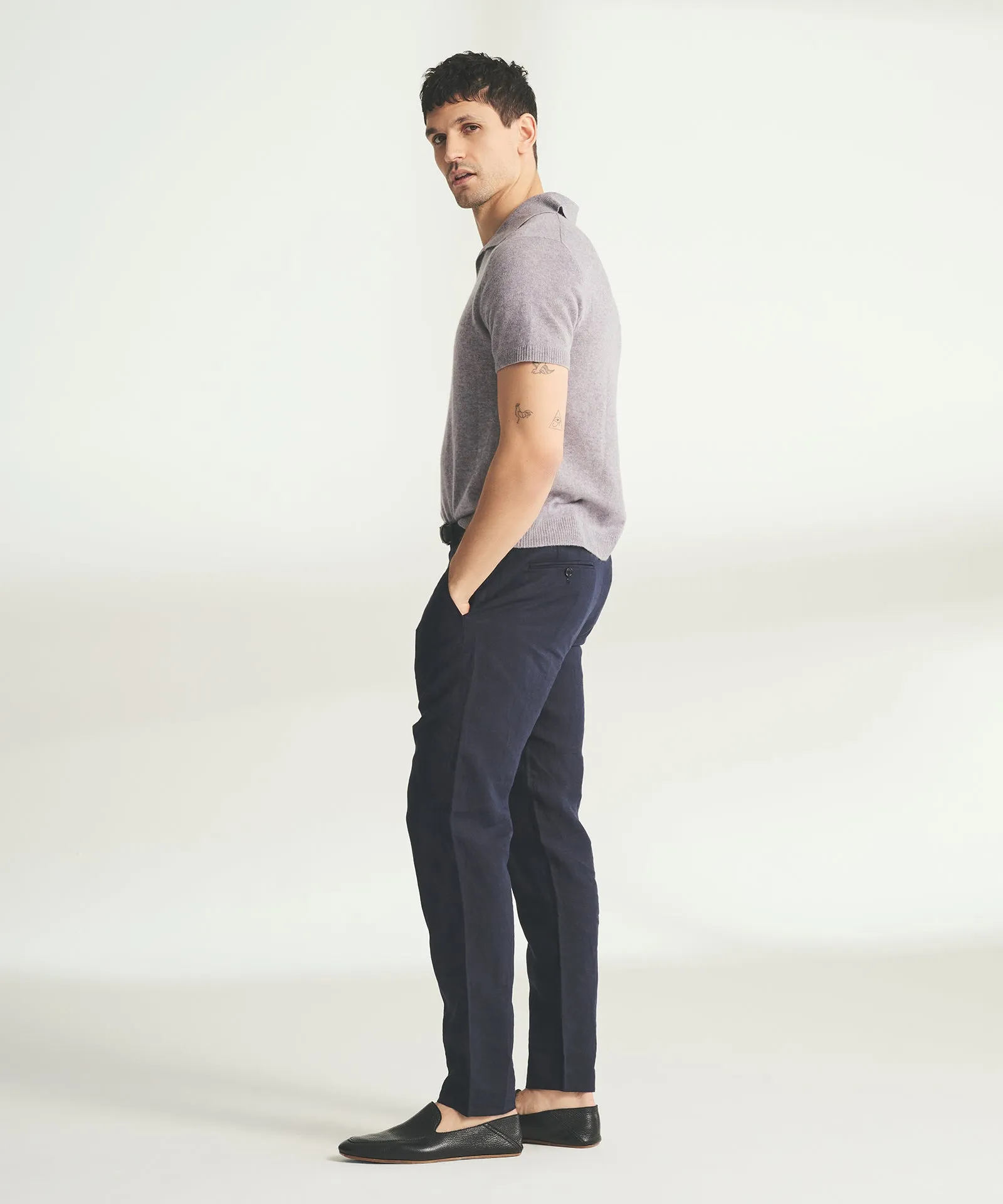 Lightweight Cashmere Short Sleeve Polo