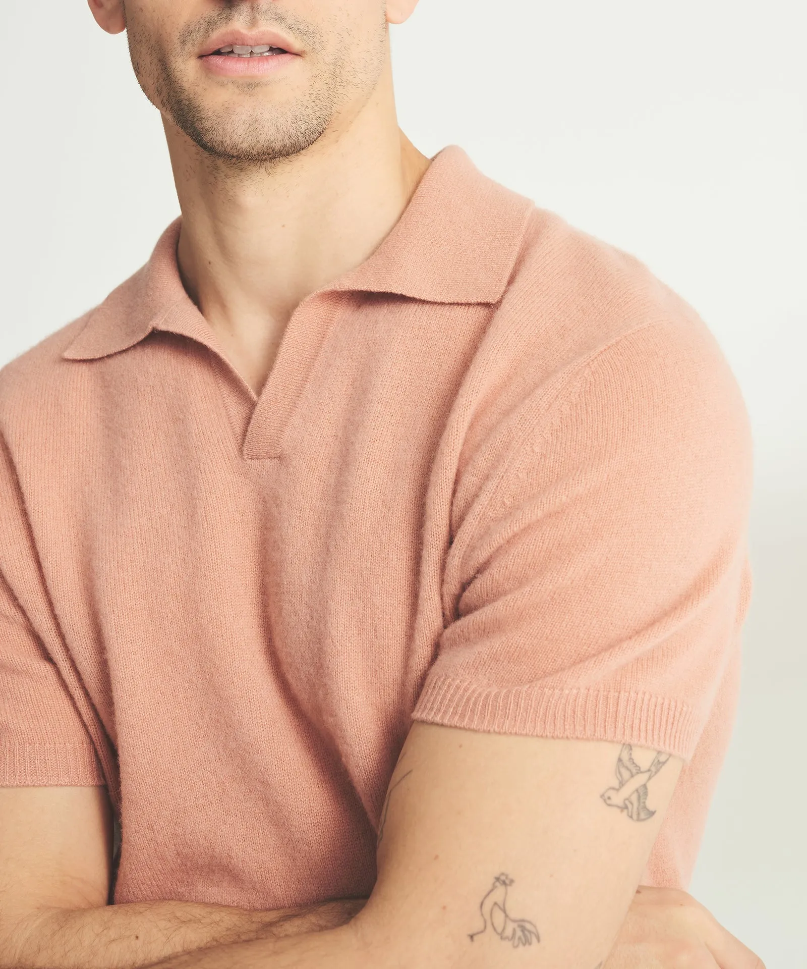 Lightweight Cashmere Short Sleeve Polo