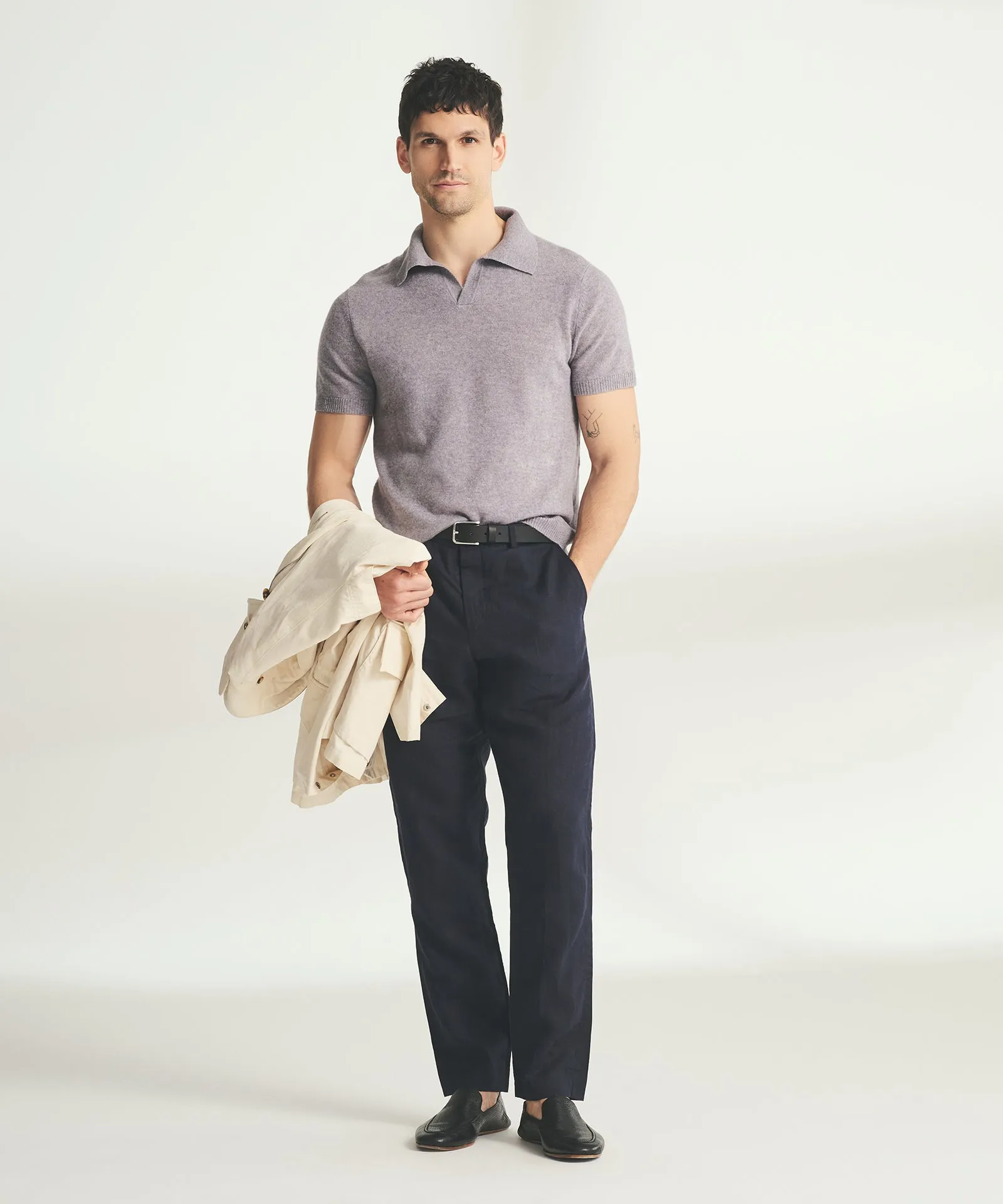 Lightweight Cashmere Short Sleeve Polo