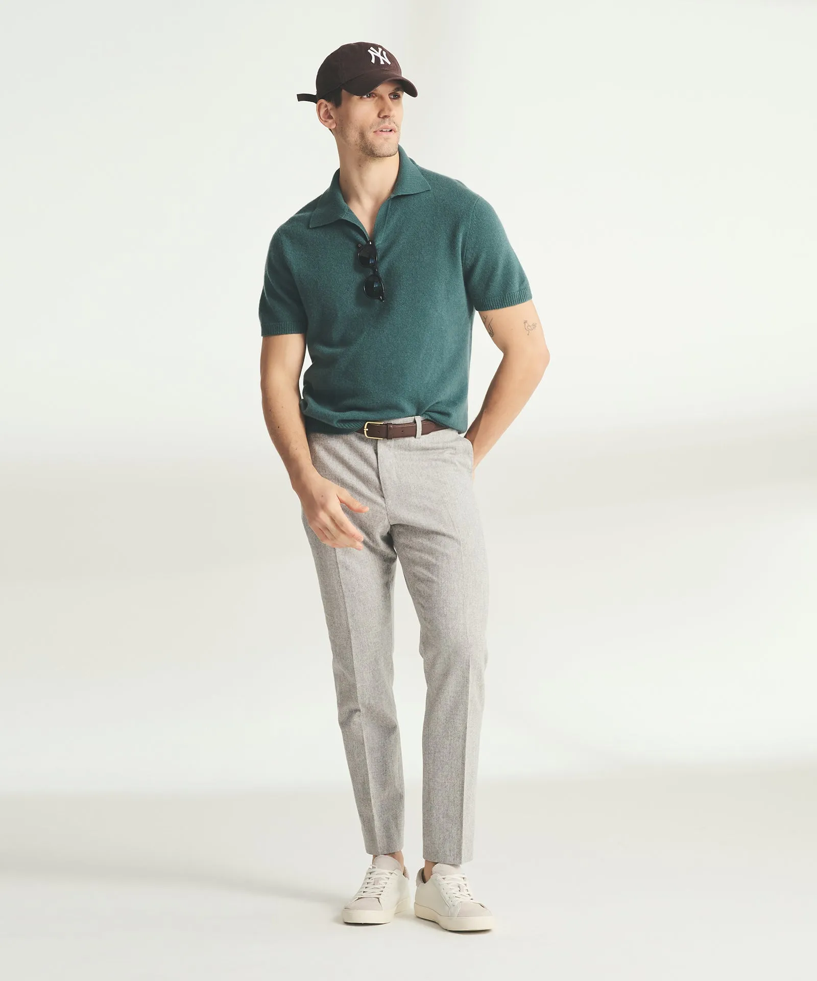 Lightweight Cashmere Short Sleeve Polo