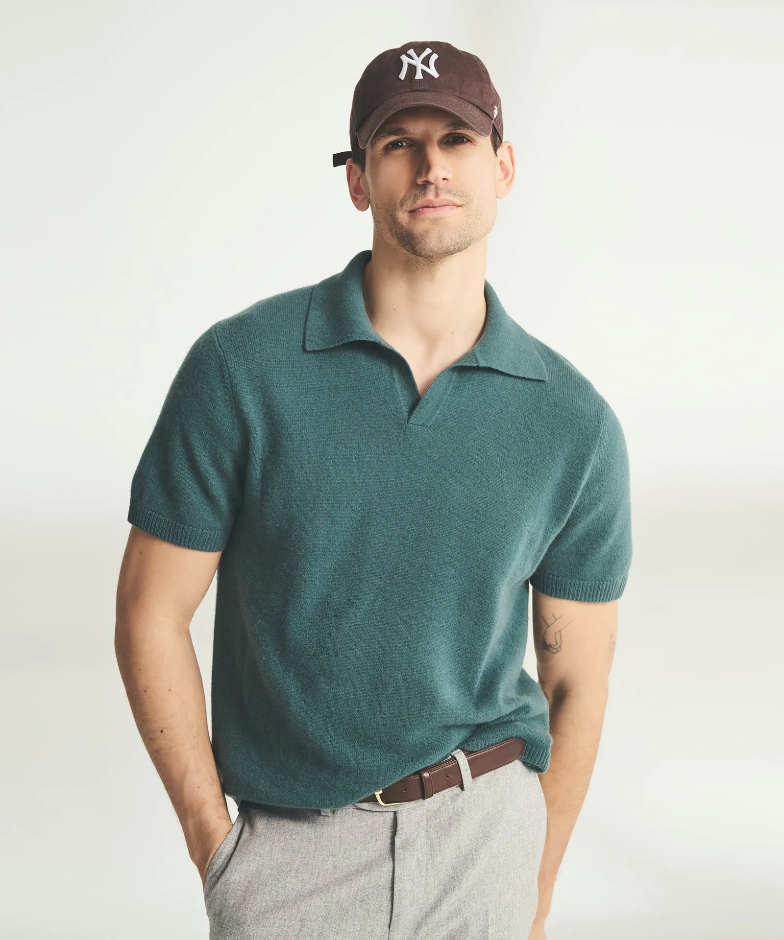 Lightweight Cashmere Short Sleeve Polo