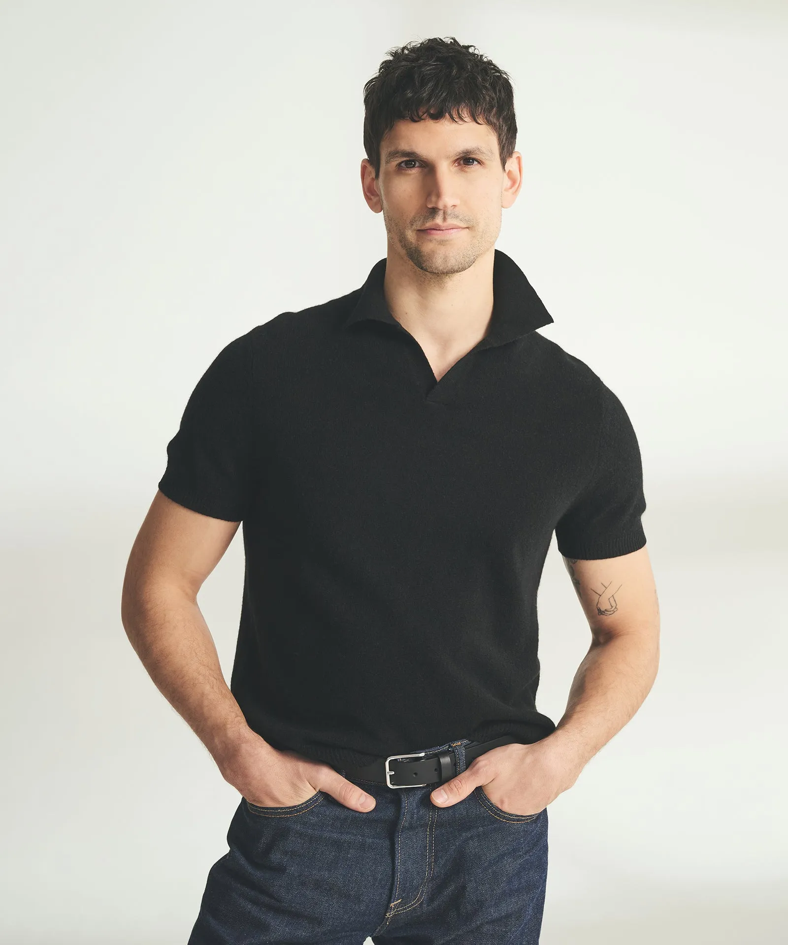 Lightweight Cashmere Short Sleeve Polo