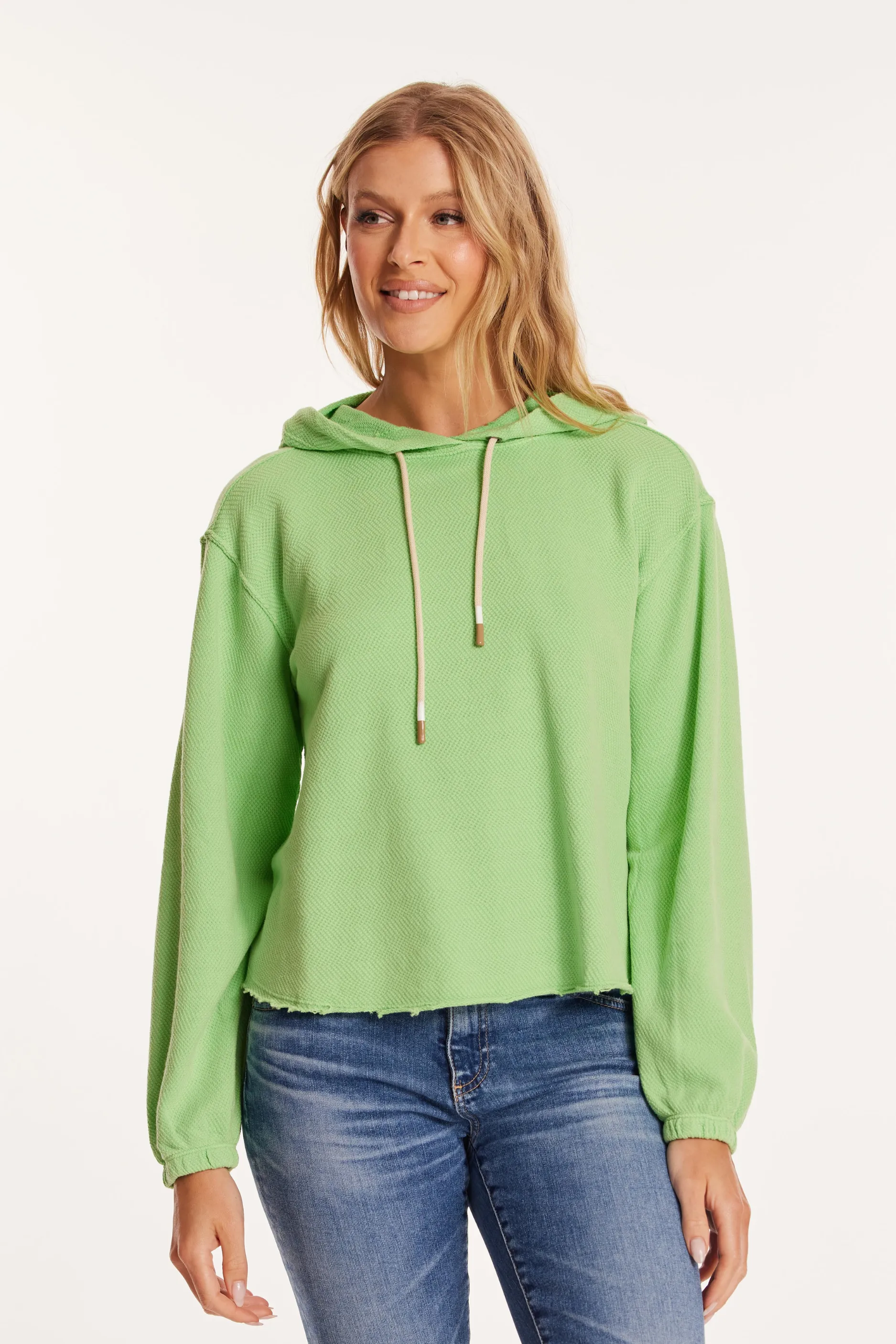 L/S Gathered Cuffs Easy Hoodie