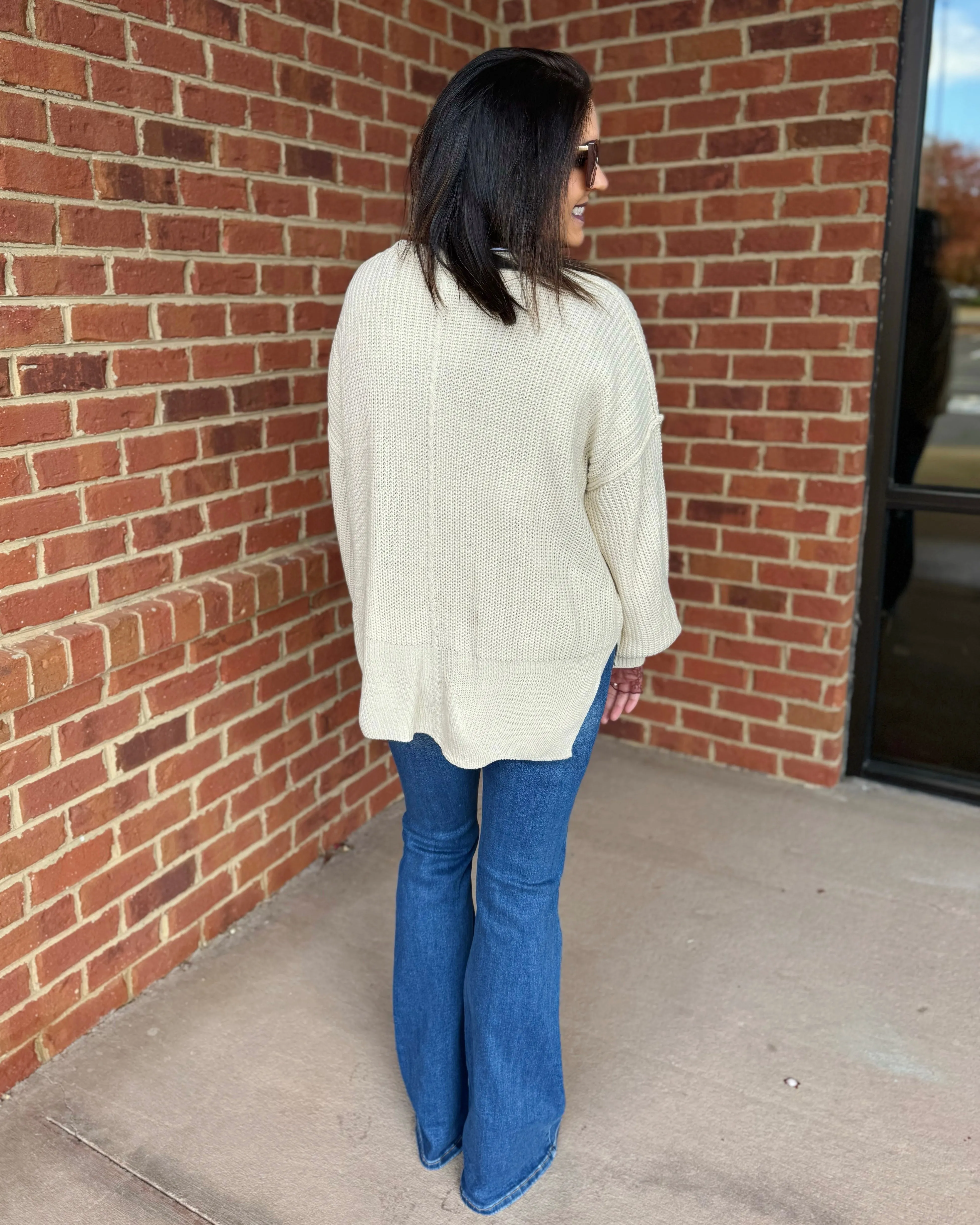 Mara CURVY Knit Sweater in Beige FINAL SALE