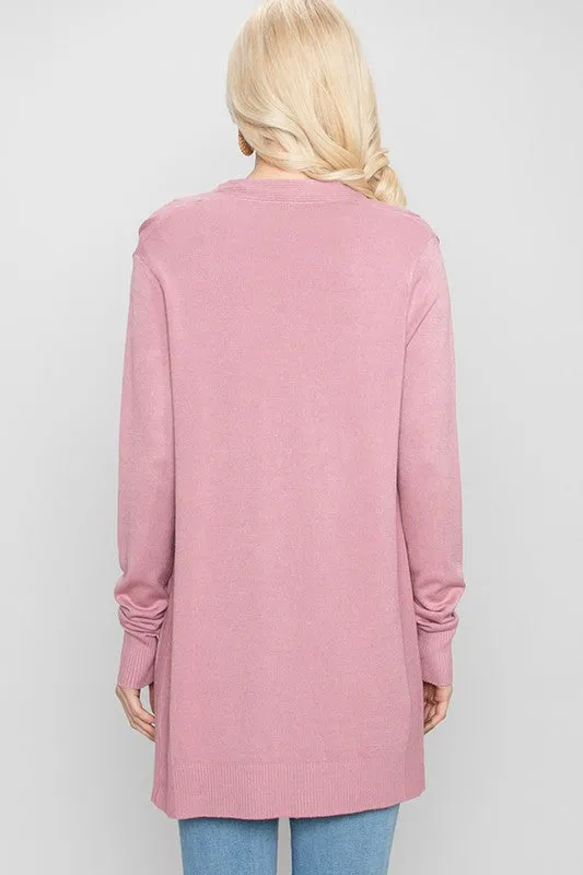 Mauve Duster Cardigan