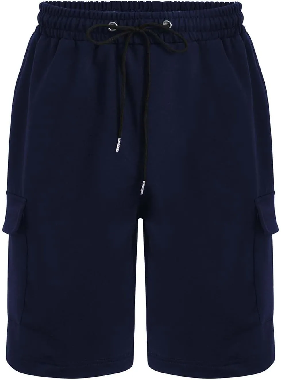 Mens Casual Shorts Knee Length Elastic Drawstring Straight Loose Sports Pants Outdoor Hiking Fishing Combat Tactical Bermuda