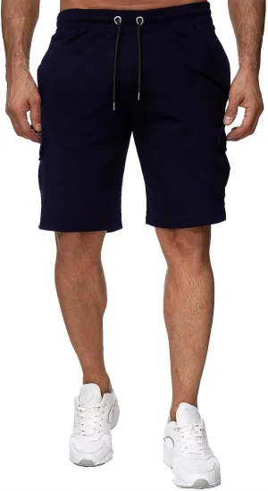 Mens Casual Shorts Knee Length Elastic Drawstring Straight Loose Sports Pants Outdoor Hiking Fishing Combat Tactical Bermuda