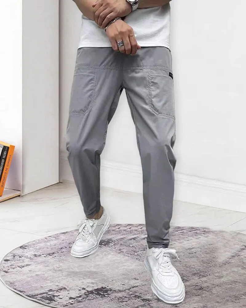 Men's High Stretch Multi-pocket Skinny Cargo Pants