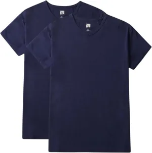 Men's V-Neck Undershirts 2 Pack  Soft Breathable Micro Modal Slim Fit Lightweight Tees Multicolor T-Shirts