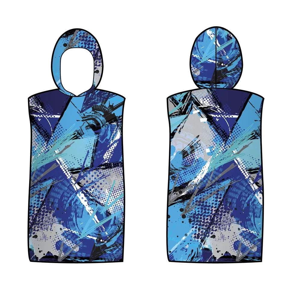 Microfibre Printed Surfer Changing Hoodie - Triangle Glass