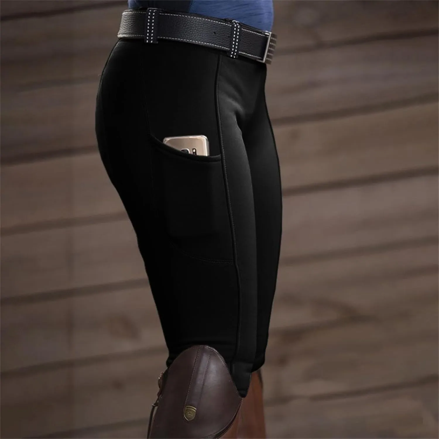 Mmoneyake Womens Equestrian Pants Horse Riding Pants Breeches Exercise High Waist Sports Leggings Workout Gym Yoga Pants