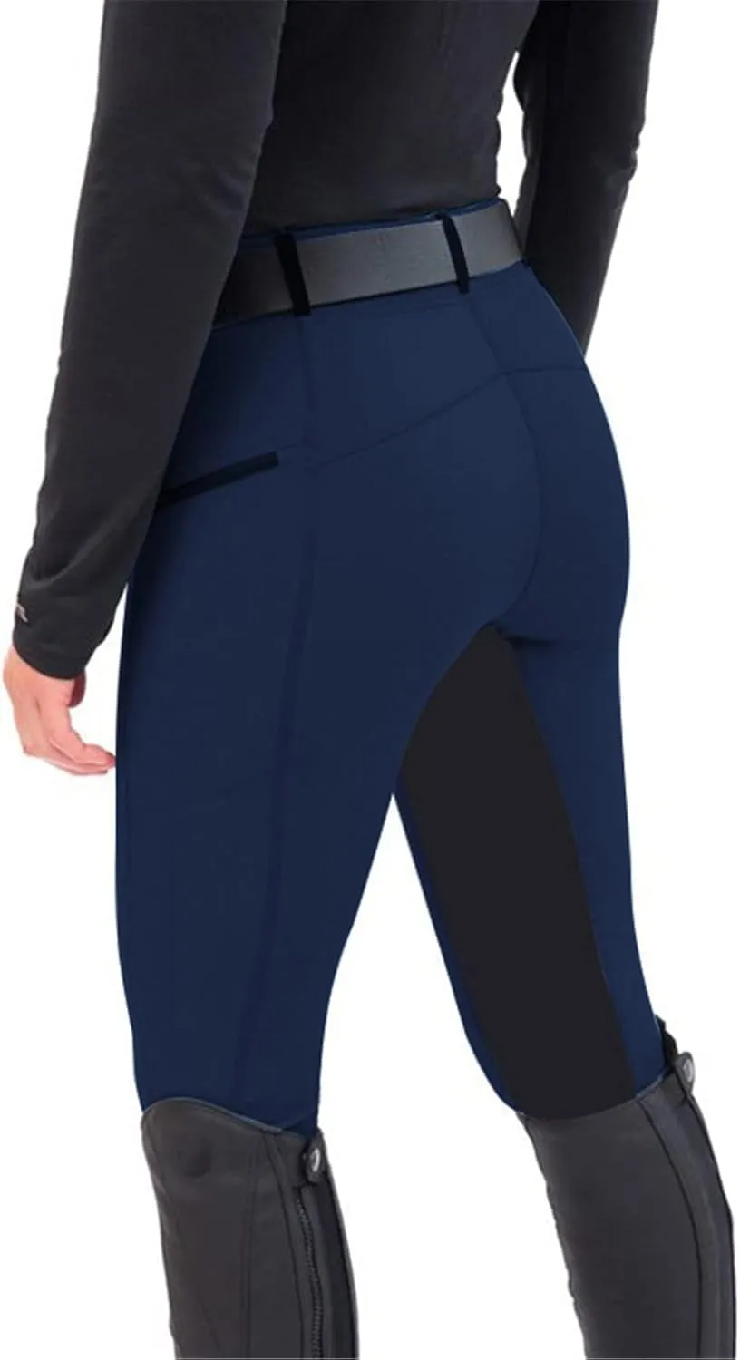 Mmoneyake Womens Equestrian Pants Horse Riding Pants Breeches Exercise High Waist Sports Leggings Workout Gym Yoga Pants