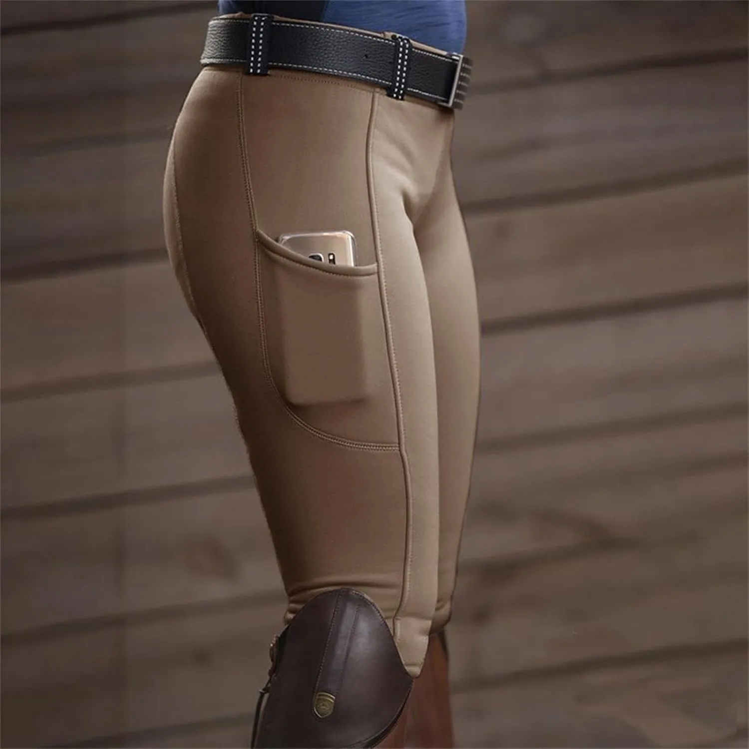 Mmoneyake Womens Equestrian Pants Horse Riding Pants Breeches Exercise High Waist Sports Leggings Workout Gym Yoga Pants