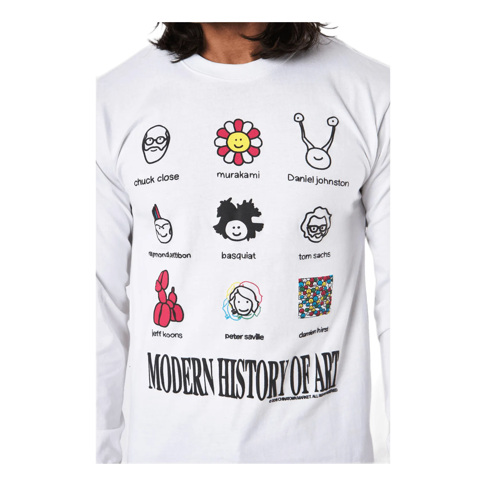 Modern Art Ls Tee White