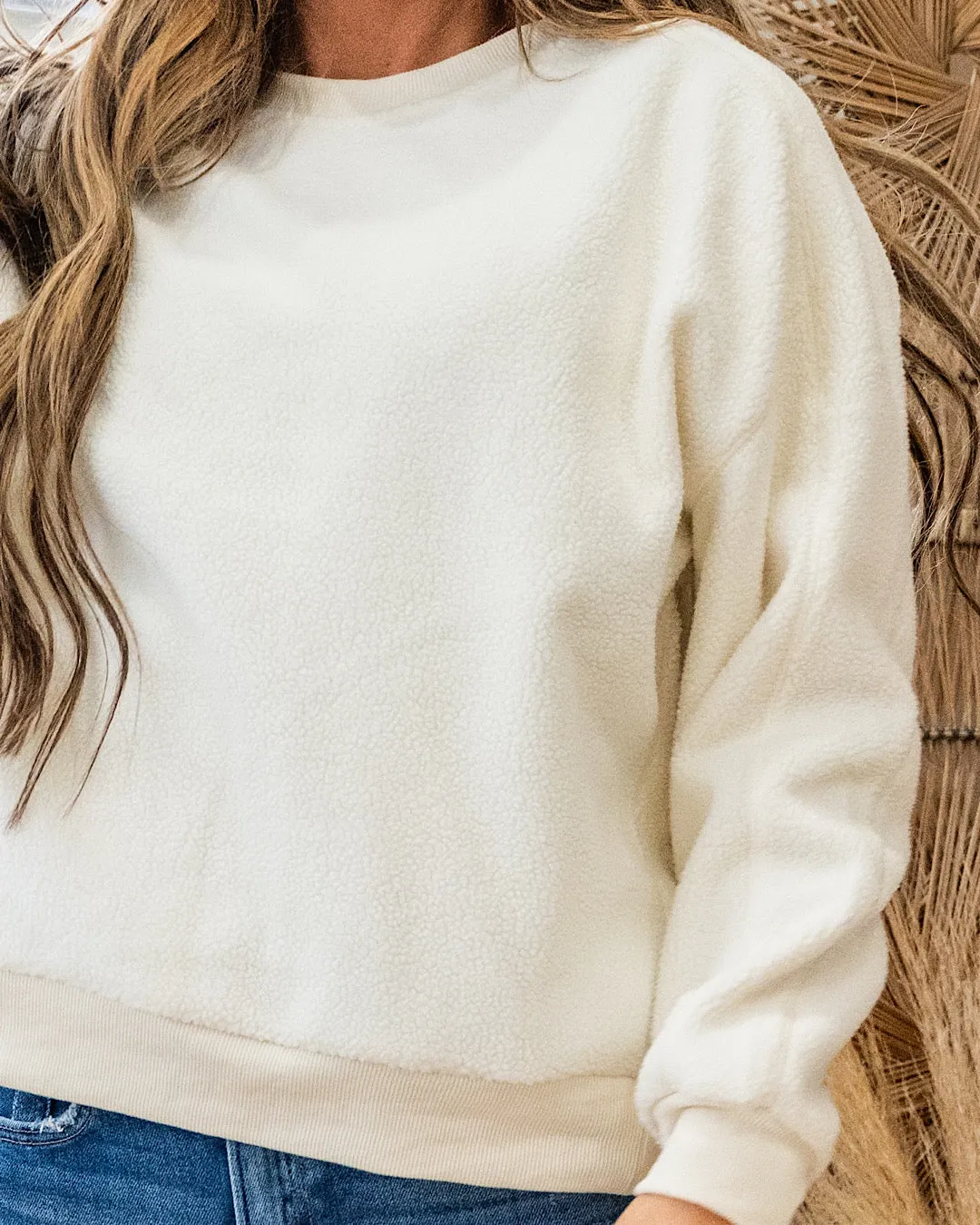 NEW! Della Cozy Fleece Pullover - Cream
