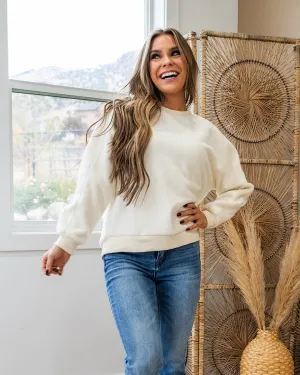 NEW! Della Cozy Fleece Pullover - Cream