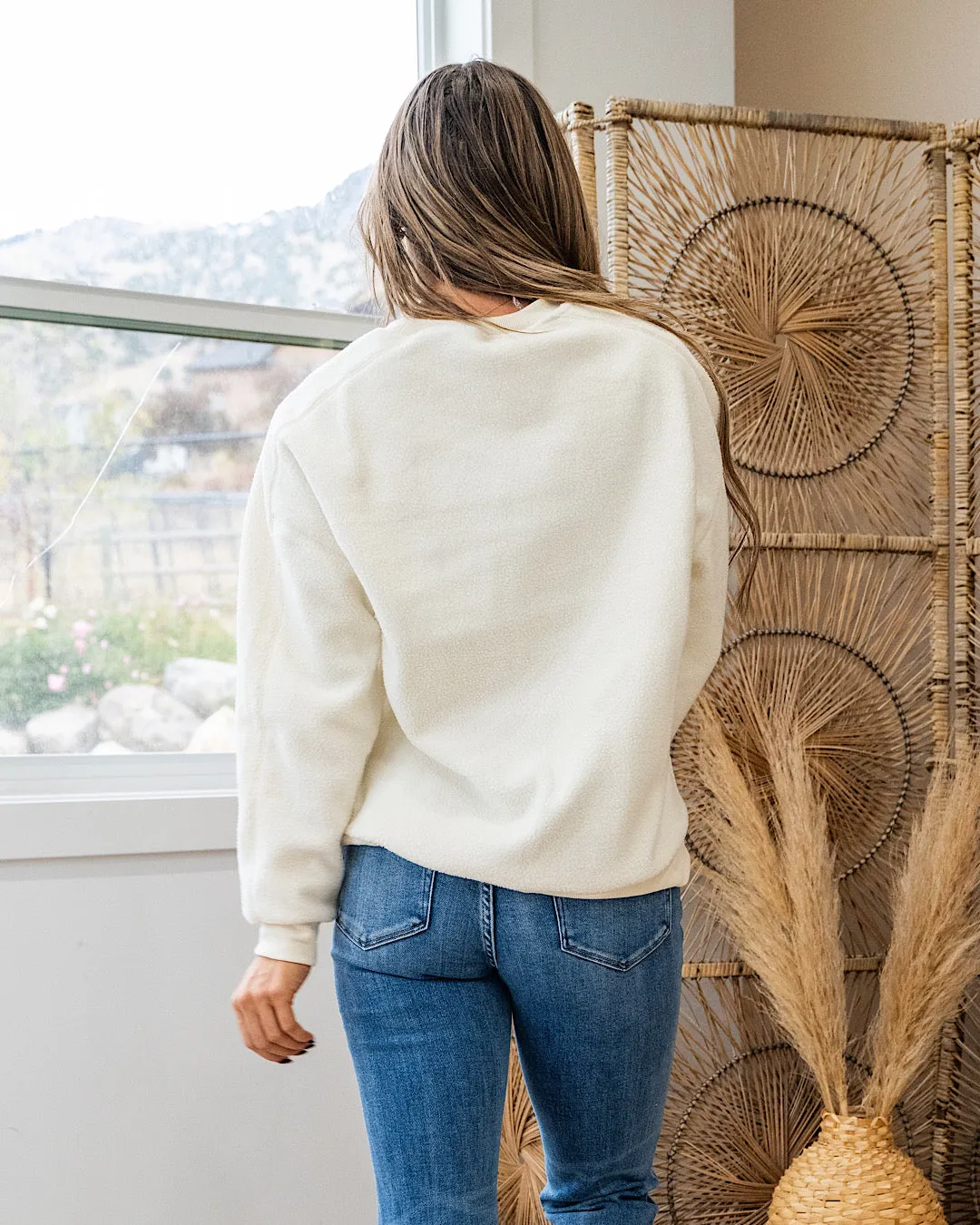 NEW! Della Cozy Fleece Pullover - Cream