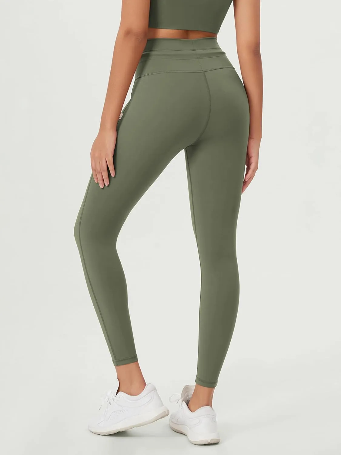 ODODOS Women's Drawstring Tie Daily Leggings 25" / 28" High Waist Workout Yoga Pants