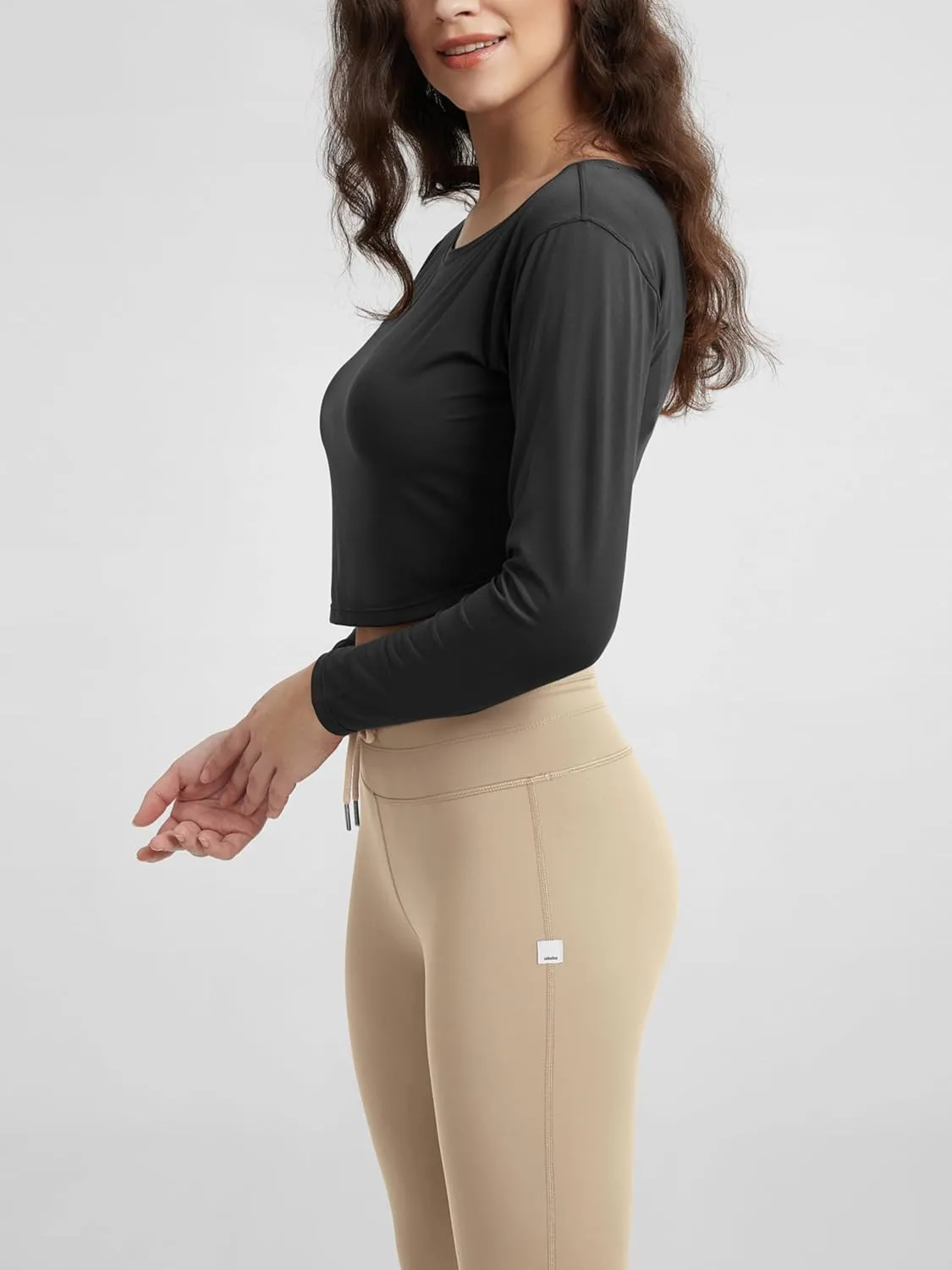 ODODOS Women's Drawstring Tie Daily Leggings 25" / 28" High Waist Workout Yoga Pants