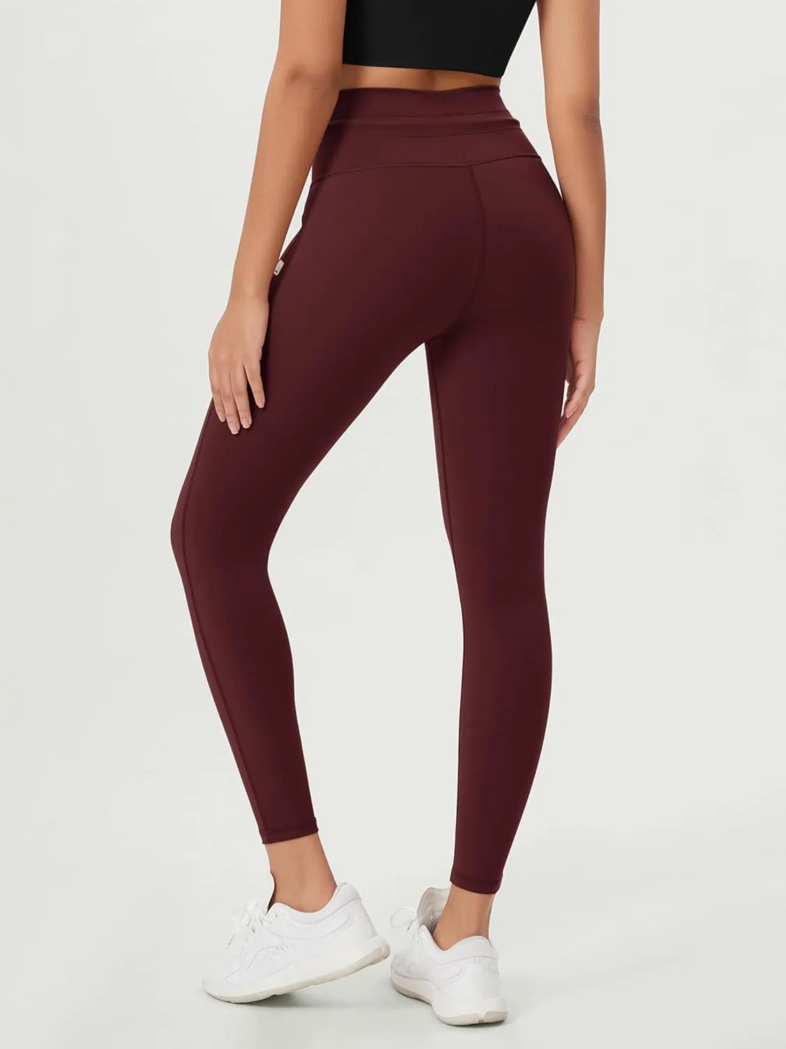 ODODOS Women's Drawstring Tie Daily Leggings 25" / 28" High Waist Workout Yoga Pants