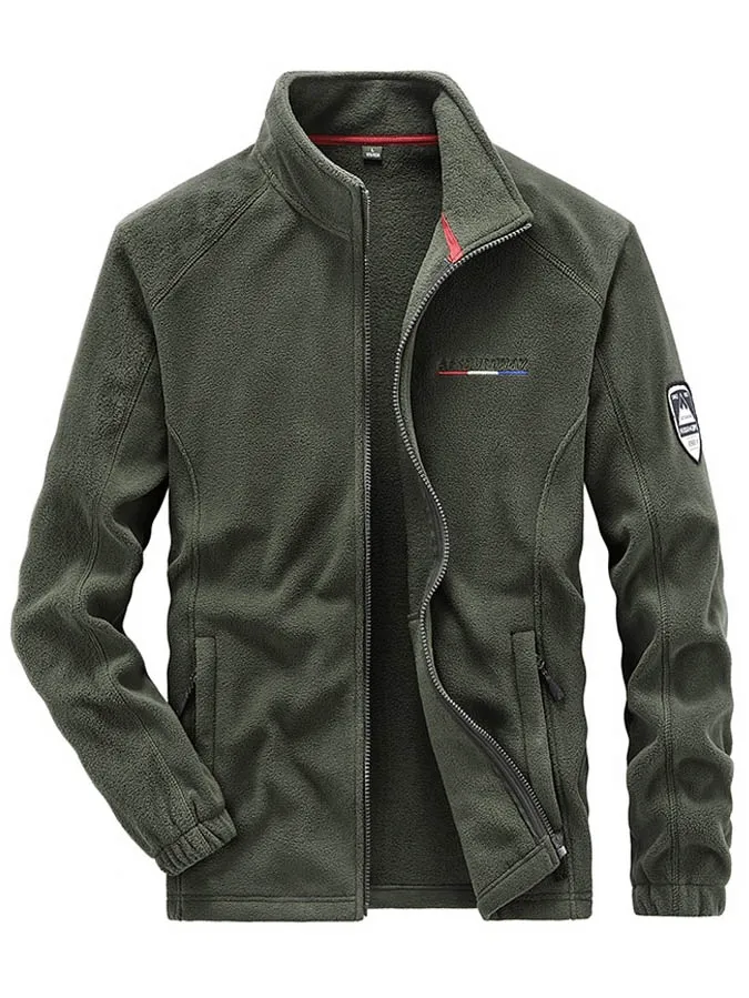 Outdoor Zipper Fleece Hiking Jacket with Inside Pockets for Men - SF0686